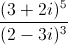 frac{(3+2i)^{5}}{(2-3i)^{3}}