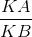 frac{KA}{KB}